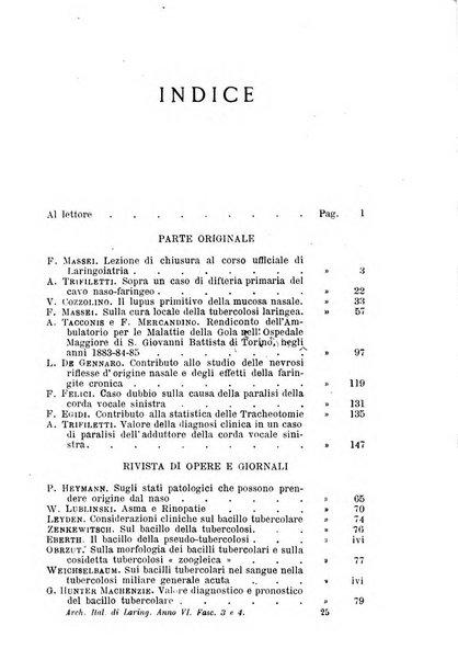 Archivii italiani di laringologia periodico trimestrale