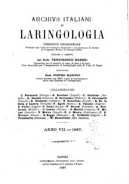 Archivii italiani di laringologia periodico trimestrale