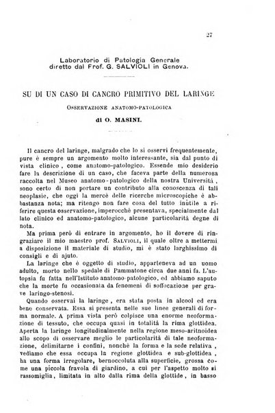 Archivii italiani di laringologia periodico trimestrale