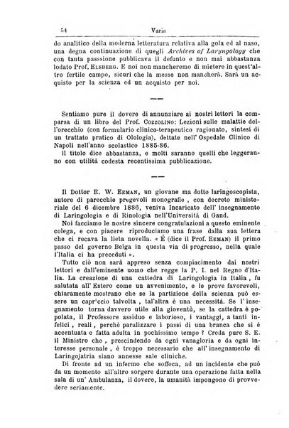 Archivii italiani di laringologia periodico trimestrale