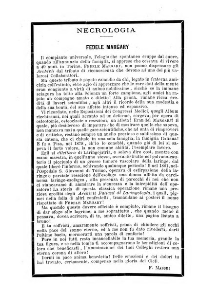 Archivii italiani di laringologia periodico trimestrale