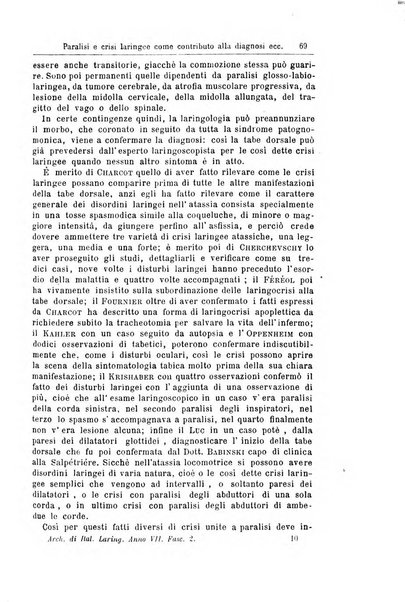 Archivii italiani di laringologia periodico trimestrale