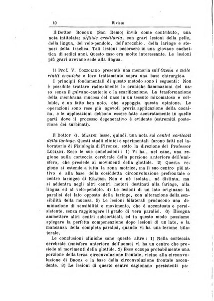 Archivii italiani di laringologia periodico trimestrale