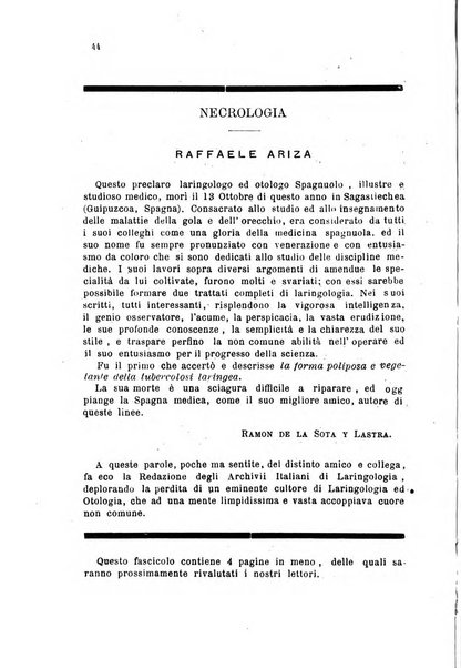 Archivii italiani di laringologia periodico trimestrale