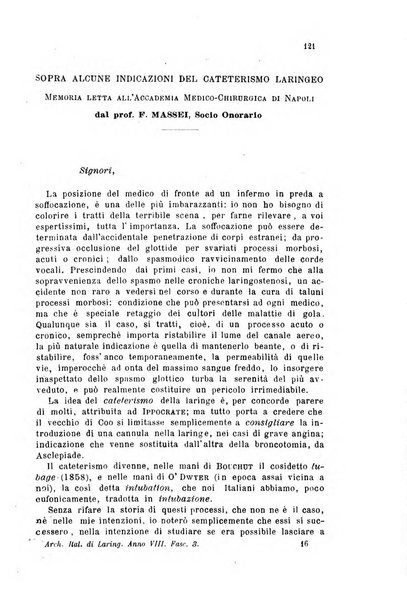 Archivii italiani di laringologia periodico trimestrale