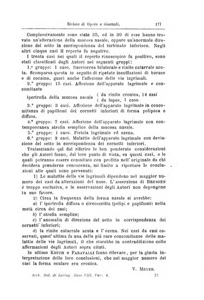 Archivii italiani di laringologia periodico trimestrale