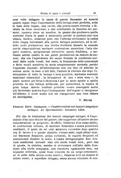 Archivii italiani di laringologia periodico trimestrale