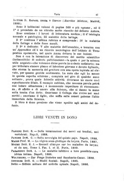 Archivii italiani di laringologia periodico trimestrale