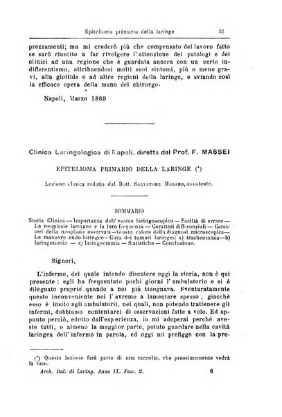 Archivii italiani di laringologia periodico trimestrale