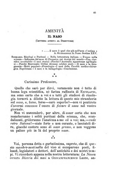 Archivii italiani di laringologia periodico trimestrale