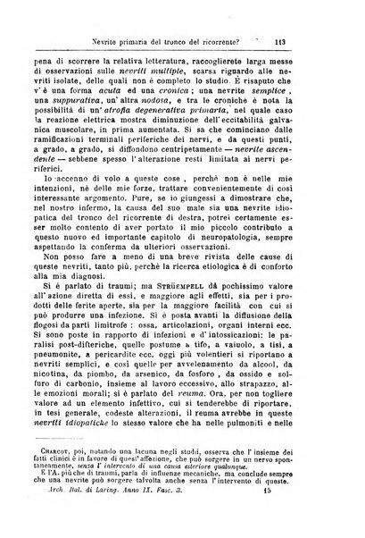 Archivii italiani di laringologia periodico trimestrale