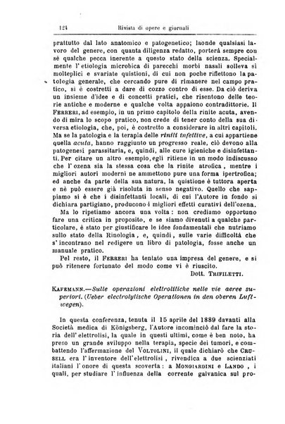 Archivii italiani di laringologia periodico trimestrale