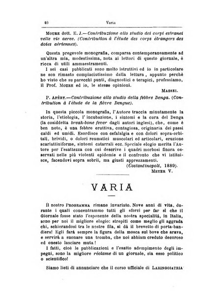 Archivii italiani di laringologia periodico trimestrale