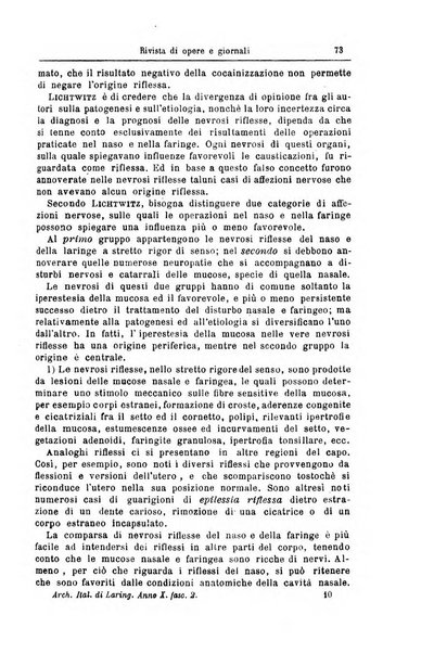 Archivii italiani di laringologia periodico trimestrale