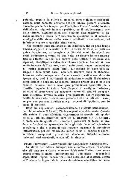 Archivii italiani di laringologia periodico trimestrale