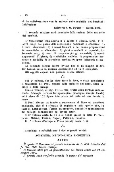 Archivii italiani di laringologia periodico trimestrale