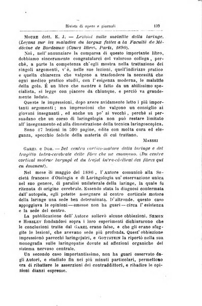 Archivii italiani di laringologia periodico trimestrale