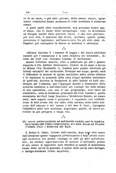 Archivii italiani di laringologia periodico trimestrale