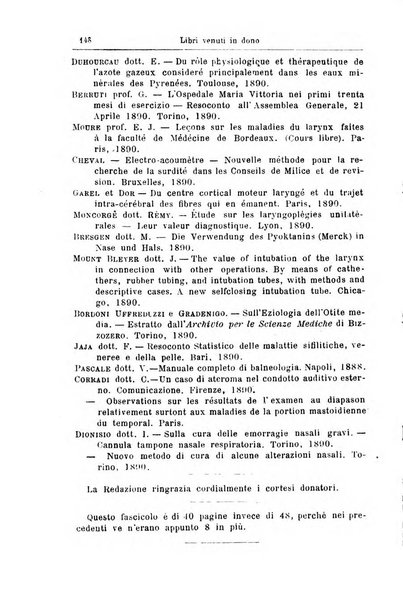 Archivii italiani di laringologia periodico trimestrale