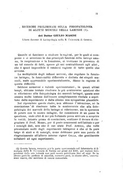 Archivii italiani di laringologia periodico trimestrale