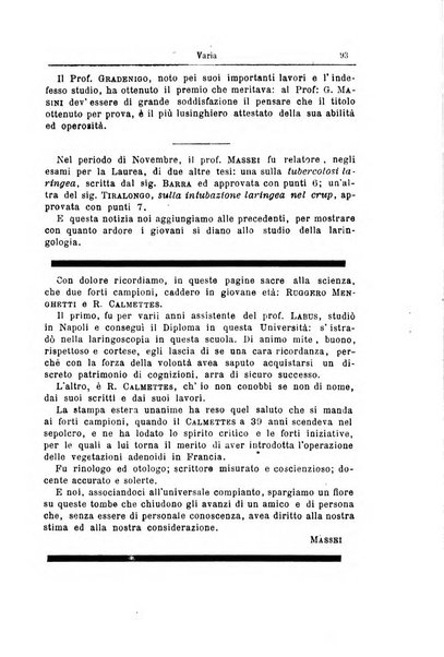 Archivii italiani di laringologia periodico trimestrale