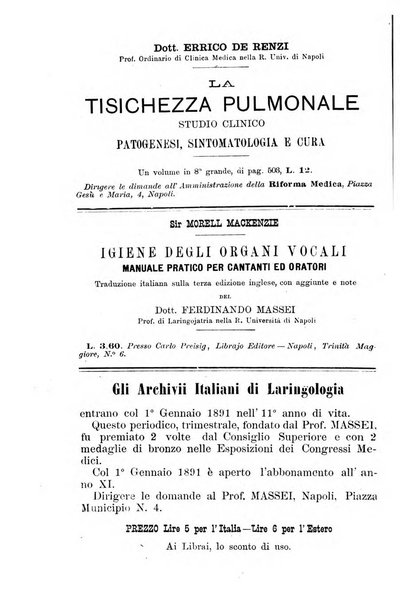 Archivii italiani di laringologia periodico trimestrale