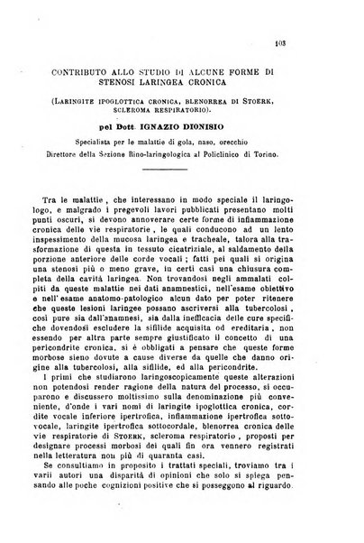 Archivii italiani di laringologia periodico trimestrale