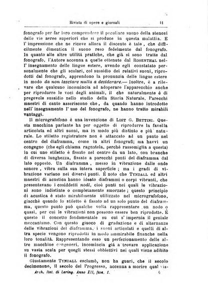 Archivii italiani di laringologia periodico trimestrale