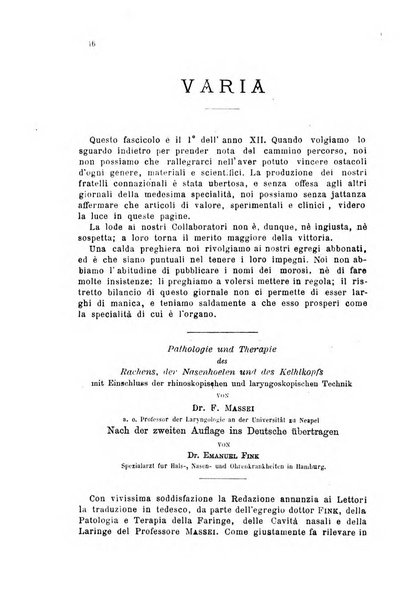 Archivii italiani di laringologia periodico trimestrale