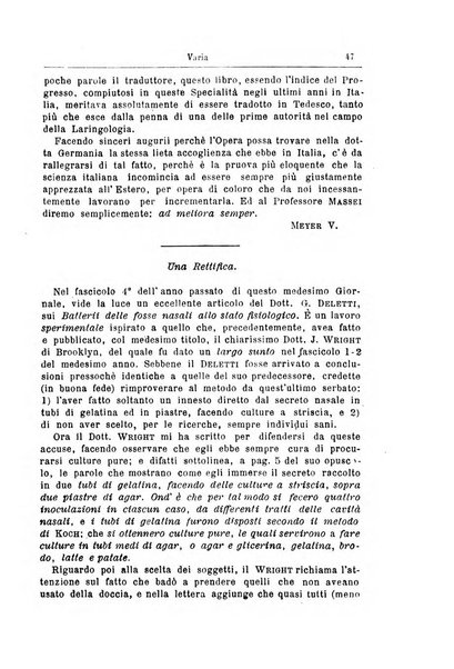 Archivii italiani di laringologia periodico trimestrale