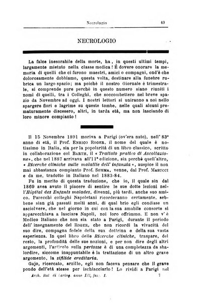 Archivii italiani di laringologia periodico trimestrale