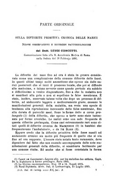 Archivii italiani di laringologia periodico trimestrale