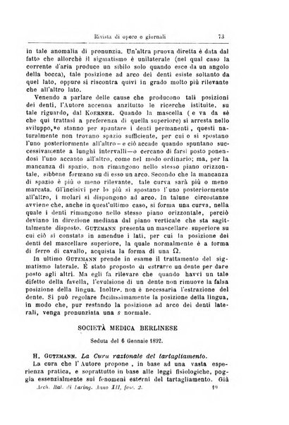 Archivii italiani di laringologia periodico trimestrale