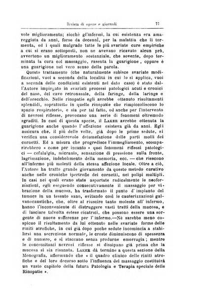 Archivii italiani di laringologia periodico trimestrale