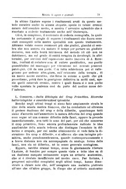 Archivii italiani di laringologia periodico trimestrale