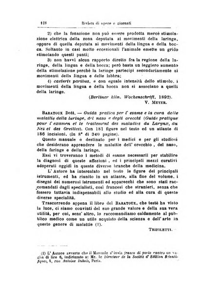 Archivii italiani di laringologia periodico trimestrale