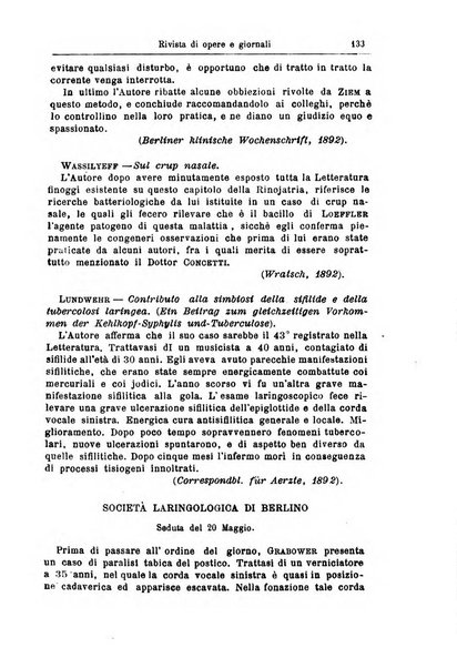 Archivii italiani di laringologia periodico trimestrale