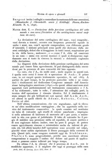 Archivii italiani di laringologia periodico trimestrale