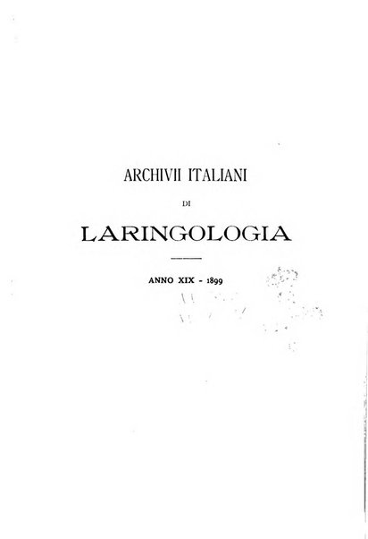 Archivii italiani di laringologia periodico trimestrale