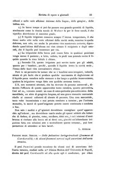 Archivii italiani di laringologia periodico trimestrale