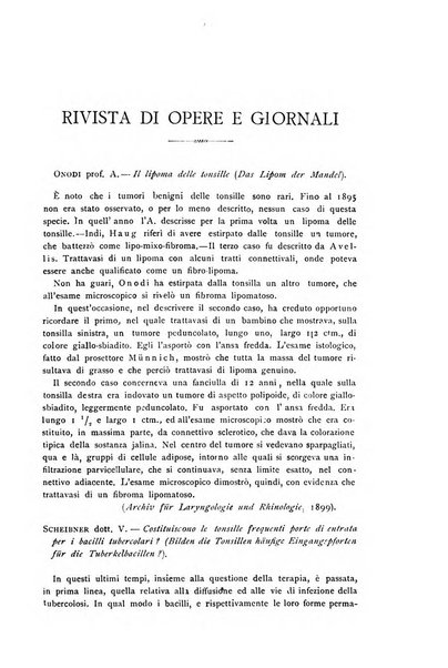 Archivii italiani di laringologia periodico trimestrale