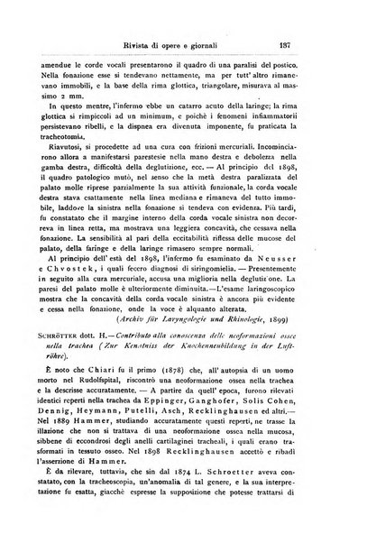 Archivii italiani di laringologia periodico trimestrale