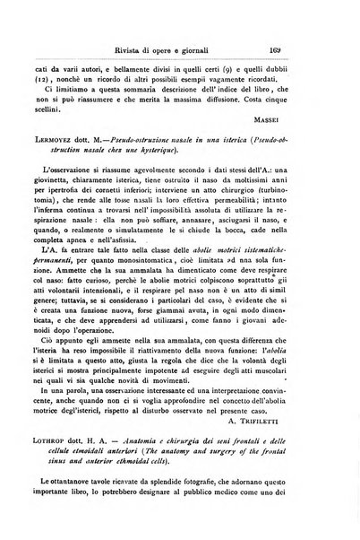 Archivii italiani di laringologia periodico trimestrale