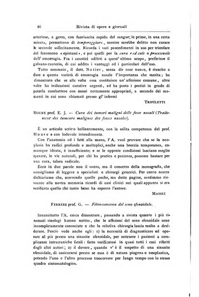 Archivii italiani di laringologia periodico trimestrale