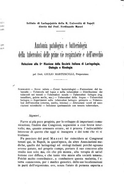 Archivii italiani di laringologia periodico trimestrale