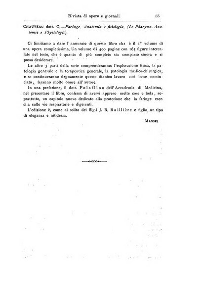 Archivii italiani di laringologia periodico trimestrale