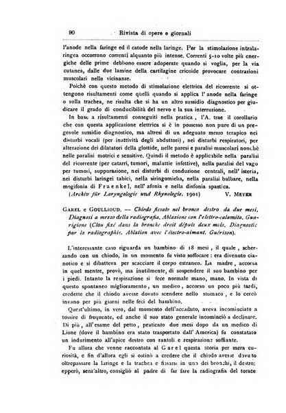 Archivii italiani di laringologia periodico trimestrale