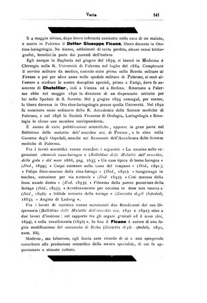 Archivii italiani di laringologia periodico trimestrale