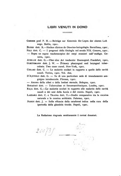 Archivii italiani di laringologia periodico trimestrale