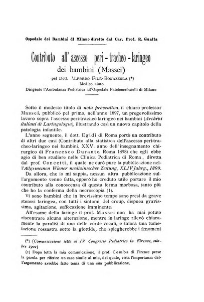 Archivii italiani di laringologia periodico trimestrale